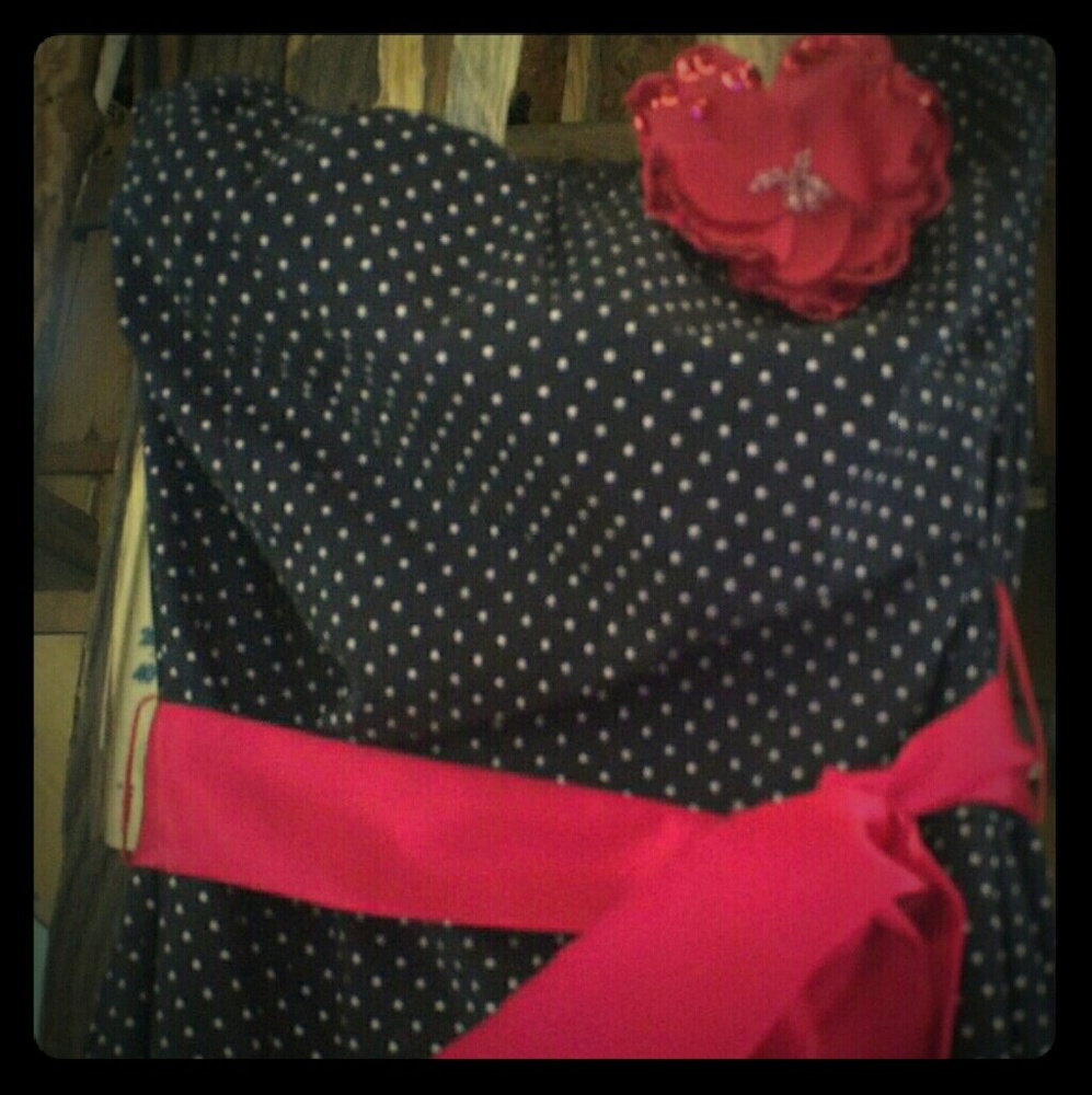 Rubyrox Retro strapless dress with tulle